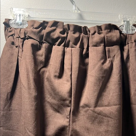 SHEIN Men's Chocolate Belted Dress Pants - Picture 5 of 7